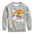 thumbnail image 1 of SpongeBob SquarePants - No Tricks Just Treats - Toddler And Youth Crewneck Fleece Sweatshirt, 1 of 6