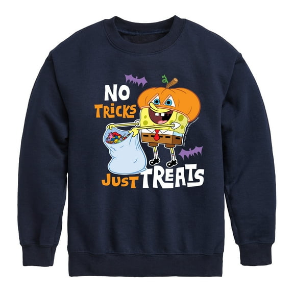 SpongeBob SquarePants - No Tricks Just Treats - Toddler And Youth Crewneck Fleece Sweatshirt