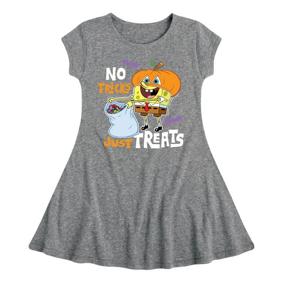 SpongeBob SquarePants - No Tricks Just Treats - Toddler And Youth Girls Fit And Flare Dress