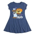 thumbnail image 1 of SpongeBob SquarePants - No Tricks Just Treats - Toddler And Youth Girls Fit And Flare Dress, 1 of 1