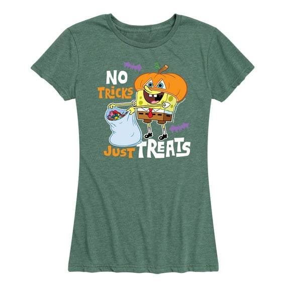 SpongeBob SquarePants - No Tricks Just Treats - Women's Short Sleeve Graphic T-Shirt