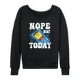 thumbnail image 1 of SpongeBob SquarePants - Nope Not Today - Ladies French Terry Long Sleeve Shirt, 1 of 5