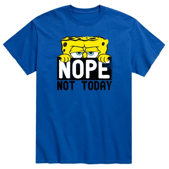 SpongeBob SquarePants - Nope Not Today - Men's Short Sleeve Graphic T-Shirt