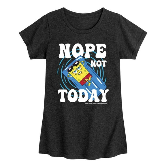 SpongeBob SquarePants - Nope Not Today - Toddler and Youth Girls Short Sleeve T-Shirt