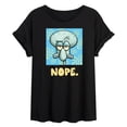 thumbnail image 1 of SpongeBob SquarePants - Nope Squidward - Juniors Oversized Graphic T-Shirt, 1 of 5