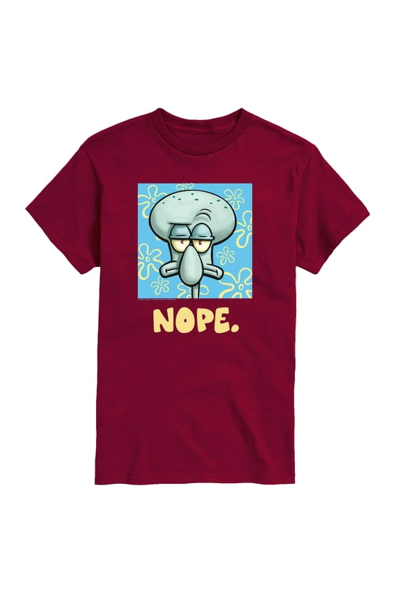 - Nope Squidward - Men's Short Sleeve Graphic T-Shirt