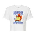 thumbnail image 1 of SpongeBob SquarePants - Not Today Spongebob - Juniors Cropped Cotton Blend T-Shirt, 1 of 6