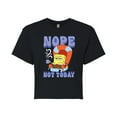 thumbnail image 1 of SpongeBob SquarePants - Not Today Spongebob - Juniors Cropped Cotton Blend T-Shirt, 1 of 6