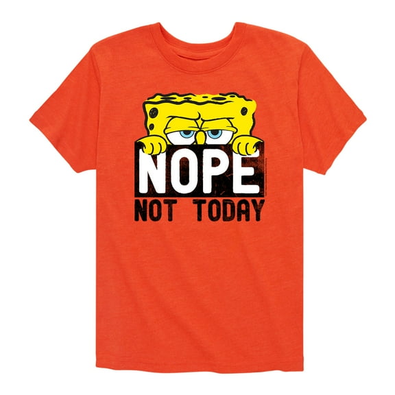 SpongeBob SquarePants - Not Today - Toddler And Youth Short Sleeve Graphic T-Shirt
