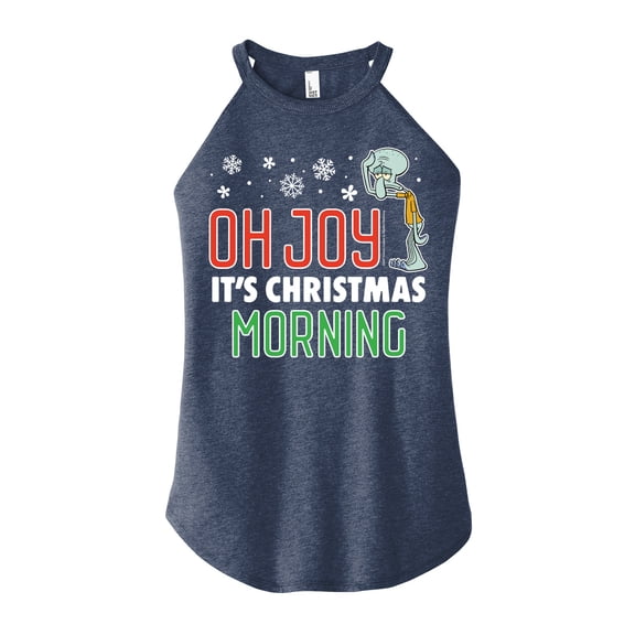 SpongeBob SquarePants - Oh Joy It's Christmas Morning - Juniors High Neck Tank Top