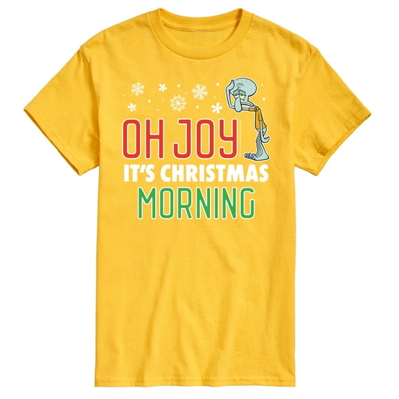 SpongeBob SquarePants - Oh Joy It's Christmas Morning Squidward - Men's Short Sleeve Graphic T-Shirt