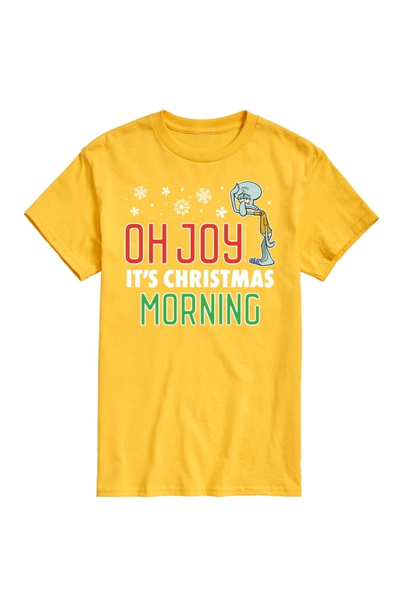 - Oh Joy It's Christmas Morning Squidward - Men's Short Sleeve Graphic T-Shirt