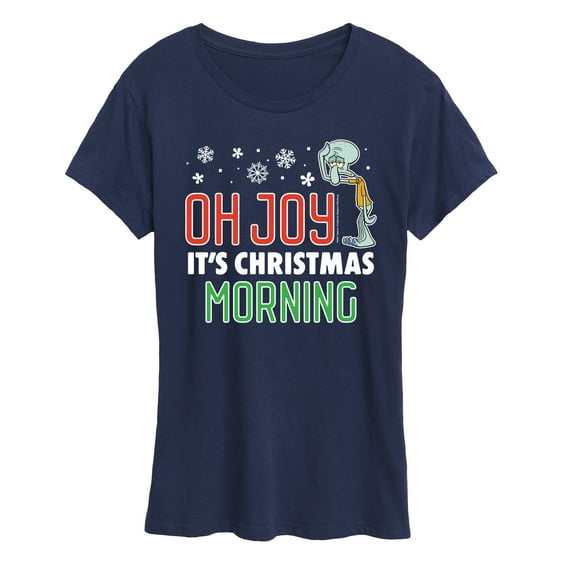 SpongeBob SquarePants - Oh Joy It's Christmas Morning - Women's Lightweight French Terry Pullover