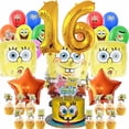thumbnail image 1 of SpongeBob SquarePants Party Supplies 16th Decor Kit Balloons Birthday Cake Topper Decorations, 1 of 6
