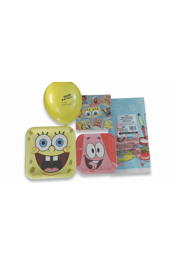 SpongeBob SquarePants Party Supplies Set  Plates, Napkins & Table Cover | Unique Industries