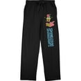 thumbnail image 1 of SpongeBob SquarePants Patrick Gary Stacked with Logo Men's Black Sleep Pajama Pants-Medium, 1 of 7