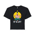 thumbnail image 1 of SpongeBob SquarePants - Patrick It's Lit - Juniors Cropped Cotton Blend T-Shirt, 1 of 6