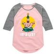 thumbnail image 1 of SpongeBob SquarePants - Patrick It's Lit - Toddler And Youth Girls Raglan Graphic T-Shirt, 1 of 6