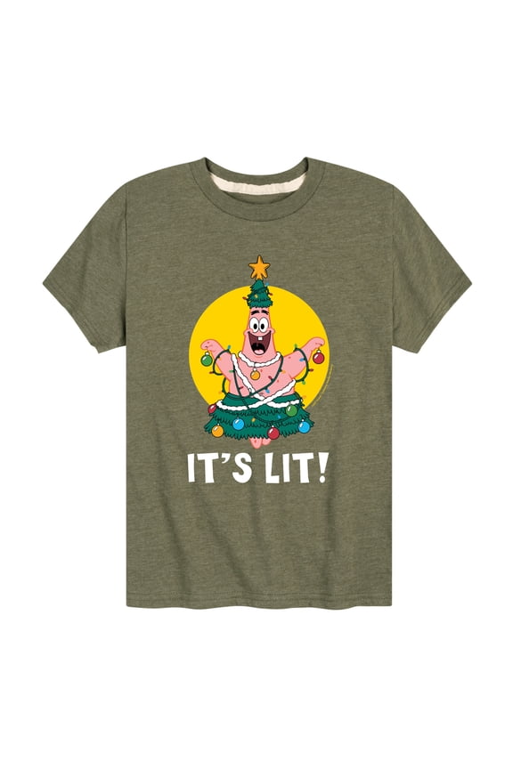- Patrick It's Lit - Toddler And Youth Short Sleeve Graphic T-Shirt