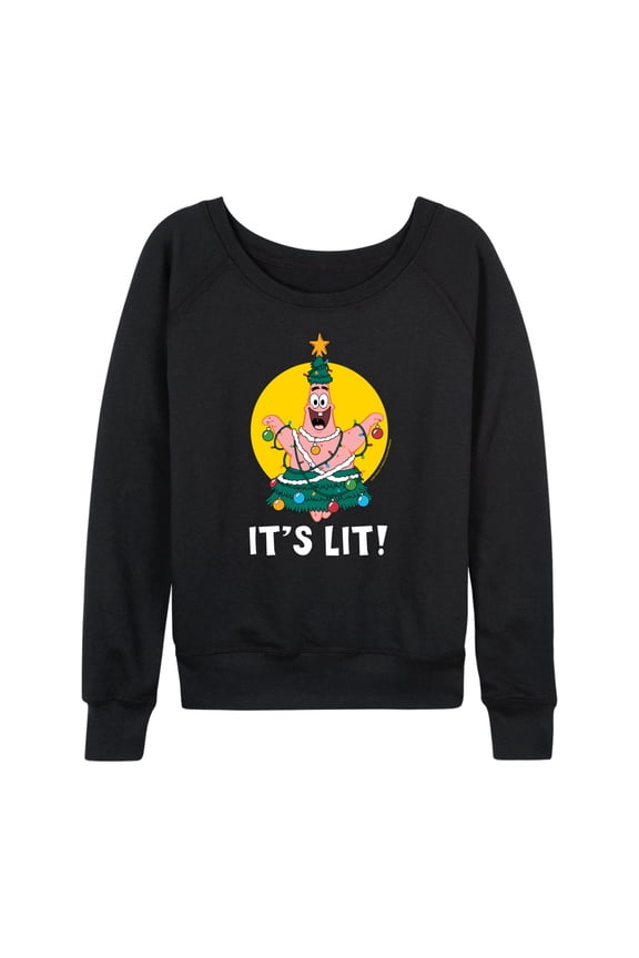- Patrick It's Lit - Women's Lightweight French Terry Long Sleeve Shirt