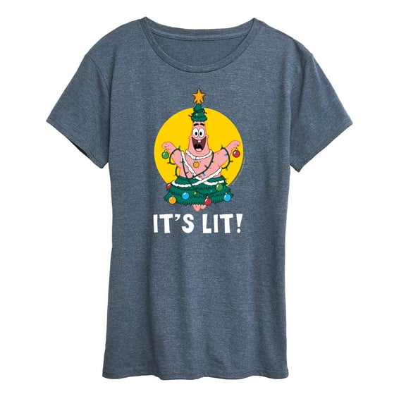 SpongeBob SquarePants - Patrick It's Lit - Women's Lightweight French Terry Pullover