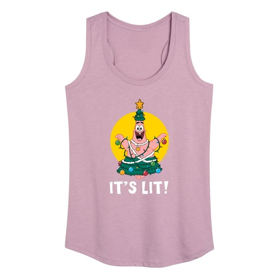 SpongeBob SquarePants - Patrick It's Lit - Women's Racerback Tank Top