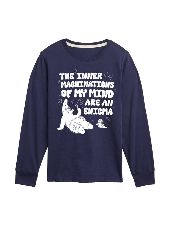 - Patrick Mind Enigma Bubbles Boys' Long Sleeve Graphic T-Shirt
