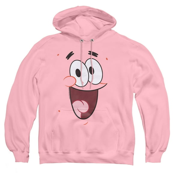 SpongeBob SquarePants Patrick Smile Adult Pull-Over Hoodie, Pink, X-Large