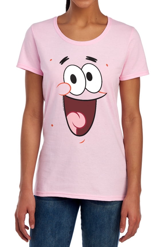 Patrick Smile Women's T Shirt, Pink, Small