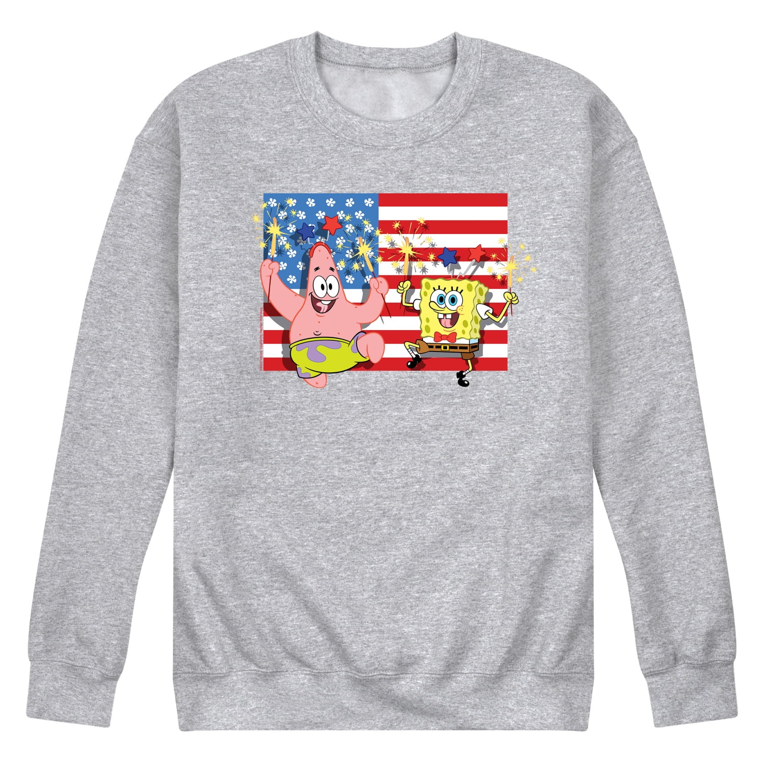 SpongeBob SquarePants - Patrick Sparkers Flag - Men's Crew Neck Fleece ...