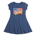 thumbnail image 1 of SpongeBob SquarePants -  Patrick Sparkers Flag - Toddler & Youth Girls Fit & Flare Dress, 1 of 1