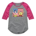 thumbnail image 1 of SpongeBob SquarePants -  Patrick Sparkers Flag - Toddler & Youth Girls Raglan Graphic T-Shirt, 1 of 6