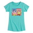 thumbnail image 1 of SpongeBob SquarePants -  Patrick Sparkers Flag - Toddler & Youth Girls Short Sleeve Graphic T-Shirt, 1 of 6