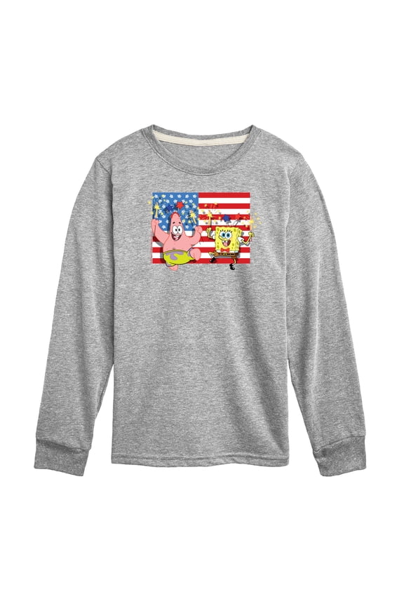 - Patrick Sparkers Flag - Toddler & Youth Long Sleeve Graphic T-Shirt