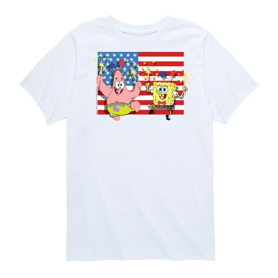 SpongeBob SquarePants - Patrick Sparkers Flag - Toddler & Youth Short Sleeve Graphic T-Shirt
