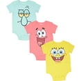 thumbnail image 1 of SpongeBob SquarePants Patrick Squidward Infant Baby Boys 3 Pack Bodysuits Newborn to Infant, 1 of 5
