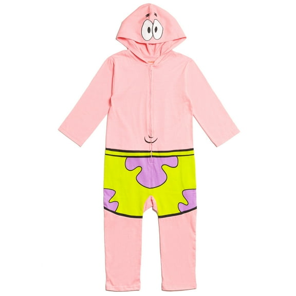 SpongeBob SquarePants Patrick Toddler Boys Zip Up Costume Coverall Pink 3T