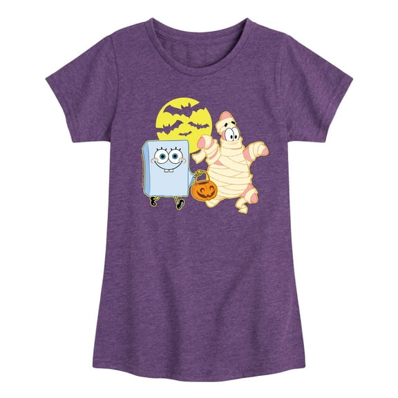 SpongeBob SquarePants - Patrick Trick Or Treating - Girls Fitted Short Sleeve Tee