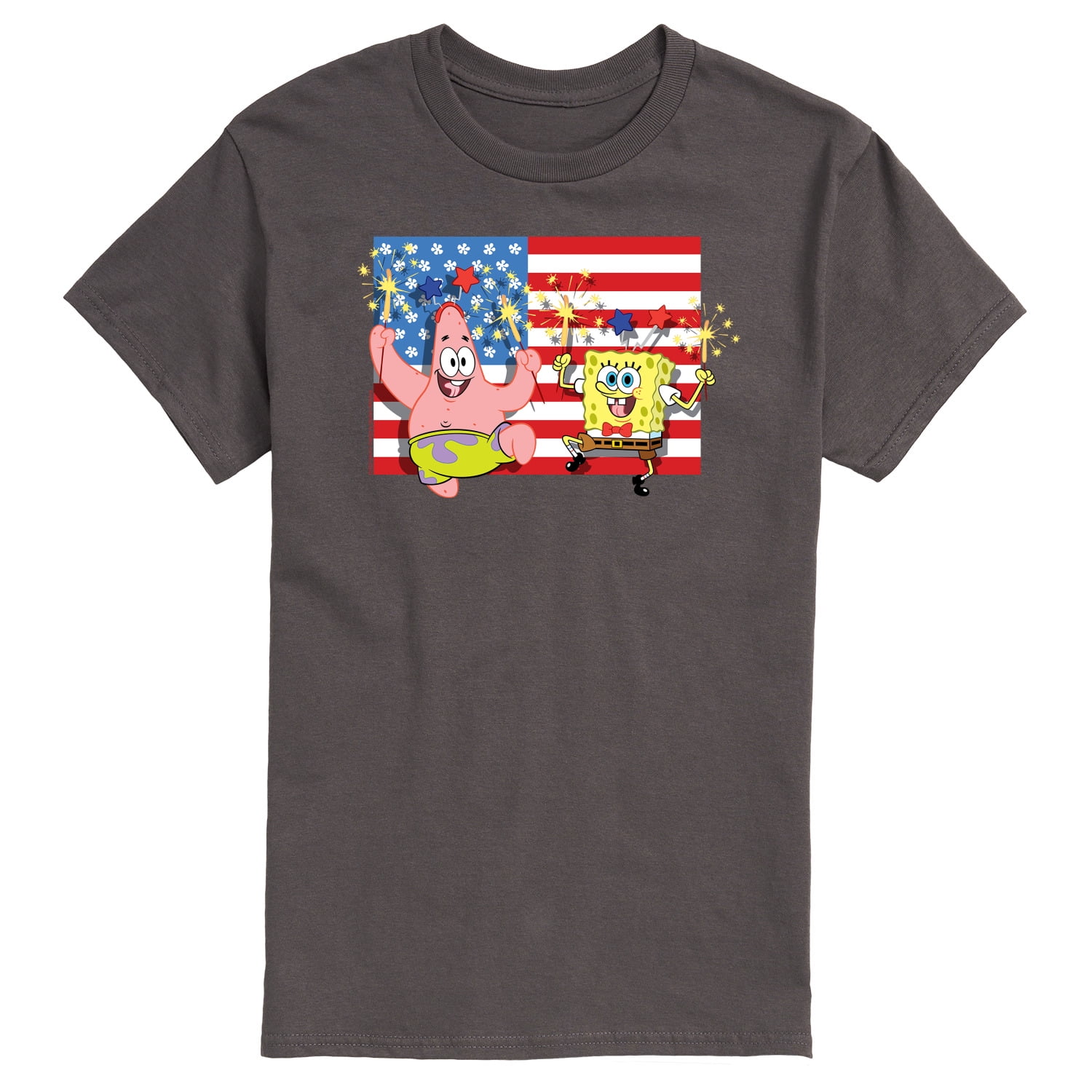 SpongeBob SquarePants - Patrick and Spongebob Sparklers Flag - Men's ...