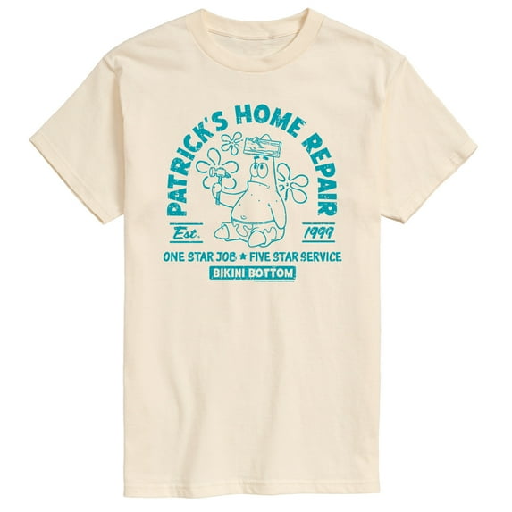 SpongeBob SquarePants - Patricks Home Repair - Men's Short Sleeve Graphic T-Shirt