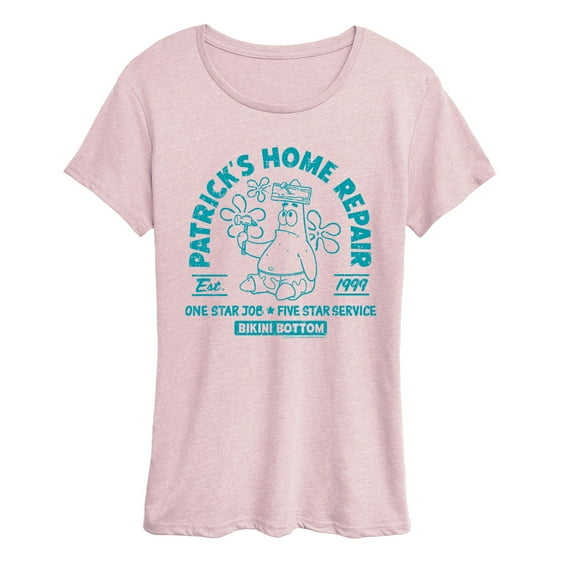 SpongeBob SquarePants - Patricks Home Repair - Women's Short Sleeve Graphic T-Shirt