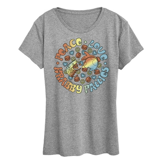 SpongeBob SquarePants - Peace Love Krabby Patties - Women's Short Sleeve Graphic T-Shirt