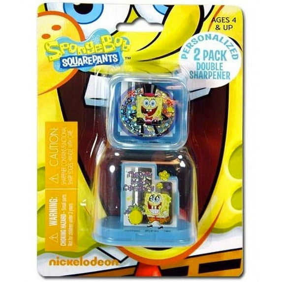 SpongeBob SquarePants Pencil Sharpener - SpongeBob 2 Pack Pencil Sharpener