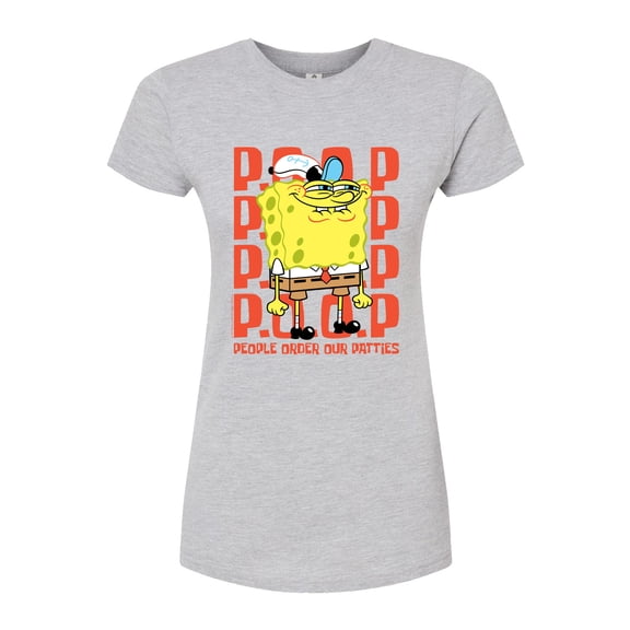 SpongeBob SquarePants - People Order Our Patties - Juniors Fitted Graphic T-Shirt