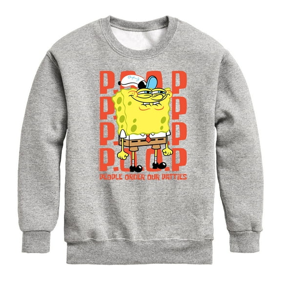 SpongeBob SquarePants - People Order Our Patties - Toddler & Youth Crewneck Fleece Sweatshirt