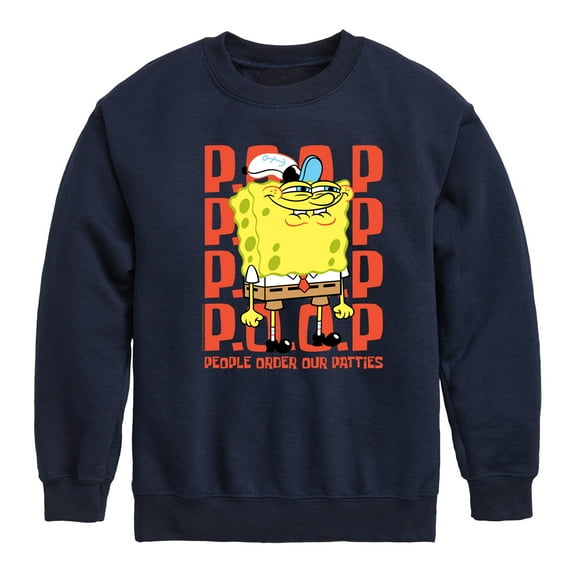 SpongeBob SquarePants - People Order Our Patties - Toddler & Youth Crewneck Fleece Sweatshirt