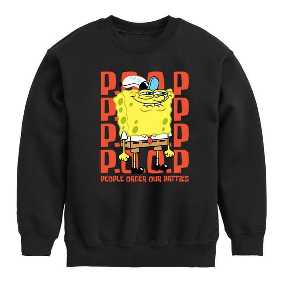 SpongeBob SquarePants - People Order Our Patties - Toddler & Youth Crewneck Fleece Sweatshirt