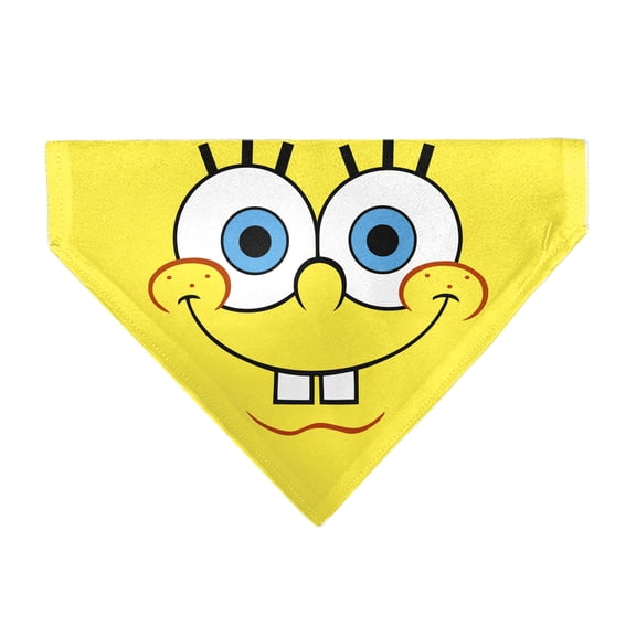 SpongeBob SquarePants Pet Bandana Spongebob Squarepants Face Close Up Yellow Slip On CollarBandana Only