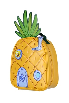 SpongeBob SquarePants Pineapple Under The Sea Shaped Insulated Lunch Box Bag Tote 10"