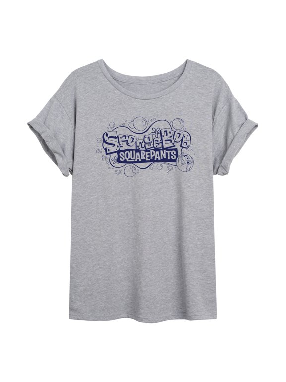 - Plankton Bubble Logo - Juniors Ideal Flowy Muscle T-Shirt